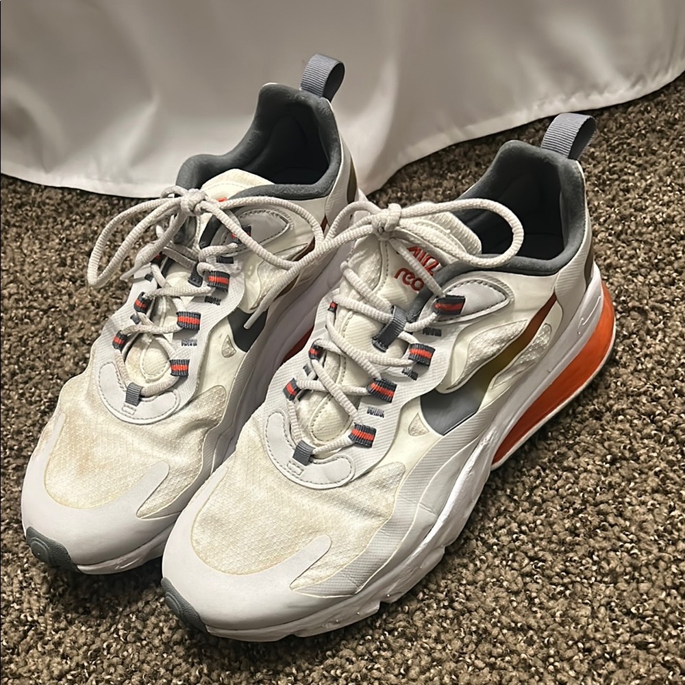 Nike Air Max White and Gray Sneakers